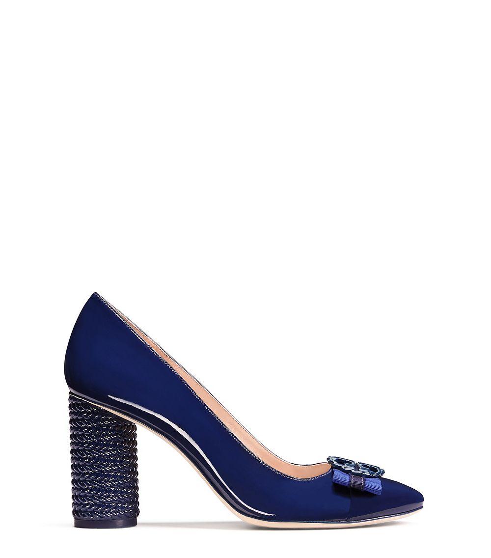 Tory Burch Maritime Patent Pump in Blue Lyst